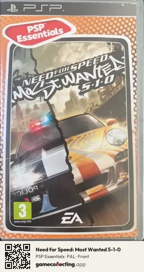 Need for Speed: Most Wanted 5-1-0 PlayStation Portable, PAL box front