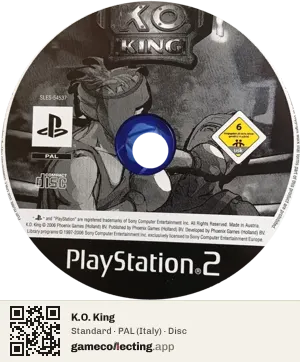 K.O. King PlayStation 2, PAL disc