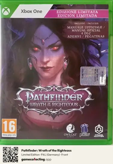 Pathfinder: Wrath of the Righteous Xbox One, Germany box front