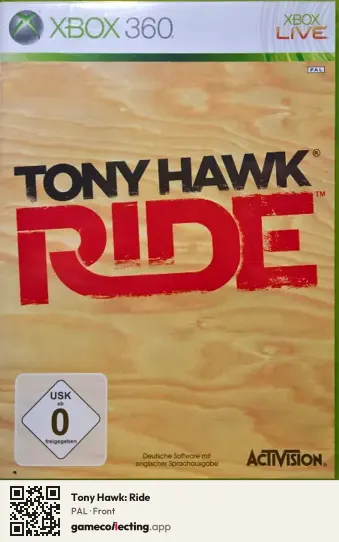 Tony Hawk: Ride Xbox 360, PAL box front