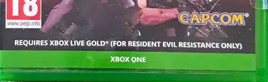 Resident Evil 3, the PEGI square on its front