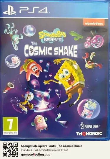 SpongeBob SquarePants: The Cosmic Shake PlayStation 4, United Kingdom box front