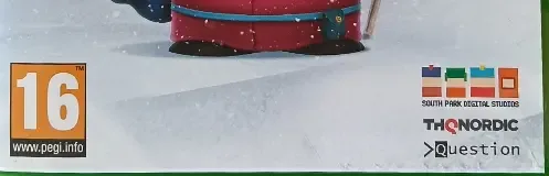 South Park: Snow Day!, the PEGI square on its front
