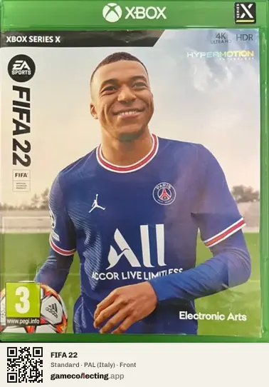 FIFA 22 Xbox Series X, Italy box front