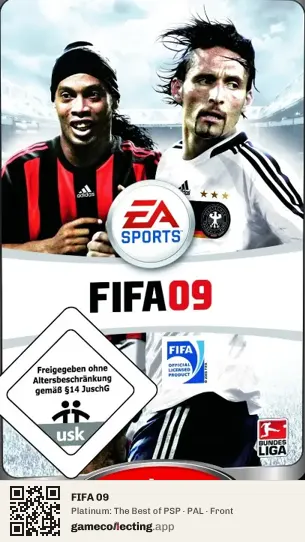 FIFA 09 PlayStation Portable, PAL box front