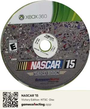 NASCAR '15 Xbox 360, NTSC disc
