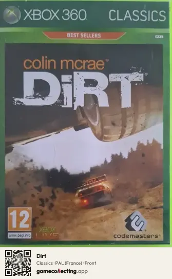 Dirt Xbox 360, France box front