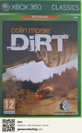 Dirt Xbox 360, France box front