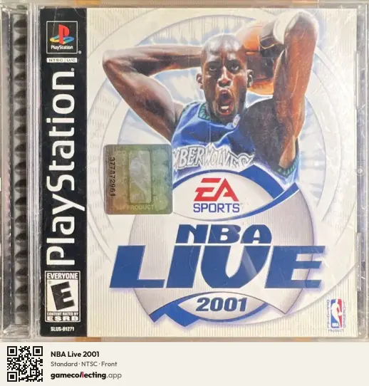NBA Live 2001 PlayStation, NTSC box front