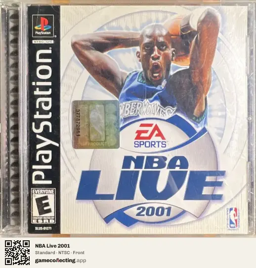 NBA Live 2001 PlayStation, NTSC box front