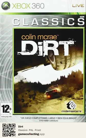Dirt Xbox 360, PAL box front