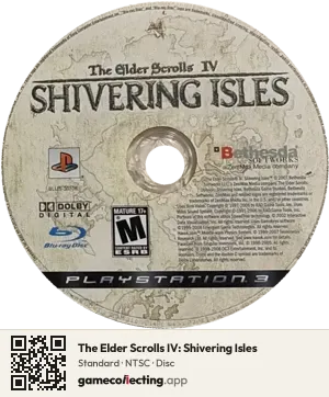 The Elder Scrolls IV: Shivering Isles PlayStation 3, NTSC disc
