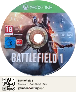 Battlefield 1 Xbox One, PAL disc