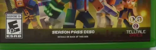 Minecraft: Story Mode Season Two, the ESRB box on its front
