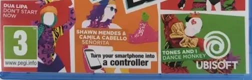 Just Dance 2021, the PEGI square on its front