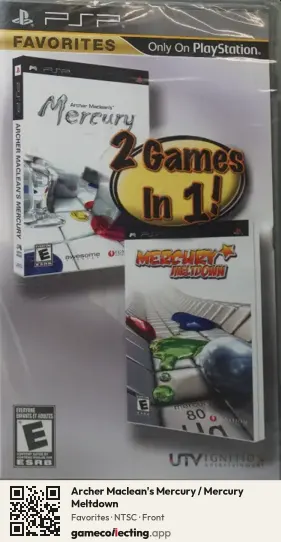 Archer Maclean's Mercury / Mercury Meltdown PlayStation Portable, NTSC box front