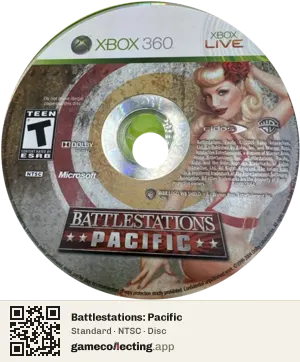 Battlestations: Pacific Xbox 360, NTSC disc