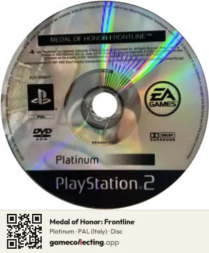 Medal of Honor: Frontline PlayStation 2, PAL disc