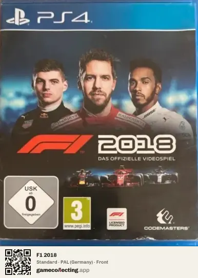 F1 2018 PlayStation 4, Germany box front