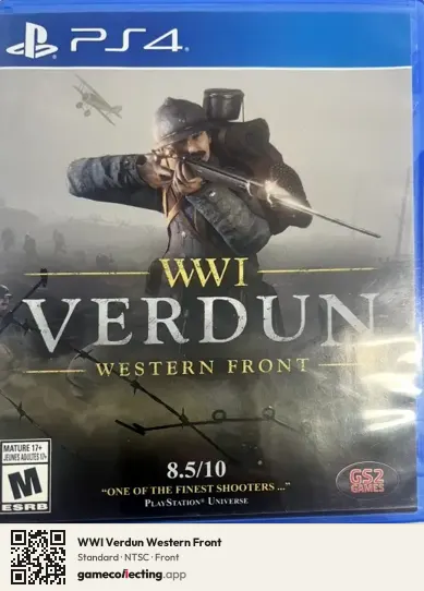 WWI Verdun Western Front PlayStation 4, NTSC box front