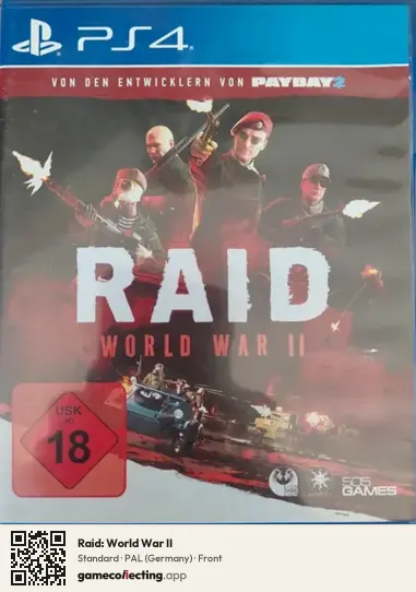 Raid: World War II PlayStation 4, Germany box front