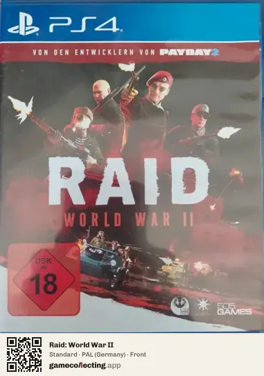 Raid: World War II PlayStation 4, Germany box front