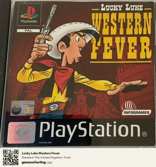 Lucky Luke Western Fever PlayStation, United Kingdom box front
