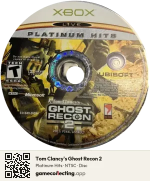 Tom Clancy's Ghost Recon 2 Xbox, NTSC disc