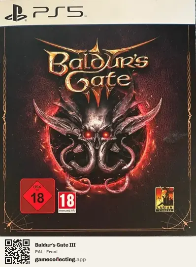Baldur's Gate III PlayStation 5, PAL box front