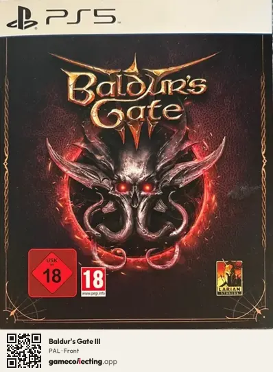 Baldur's Gate III PlayStation 5, PAL box front