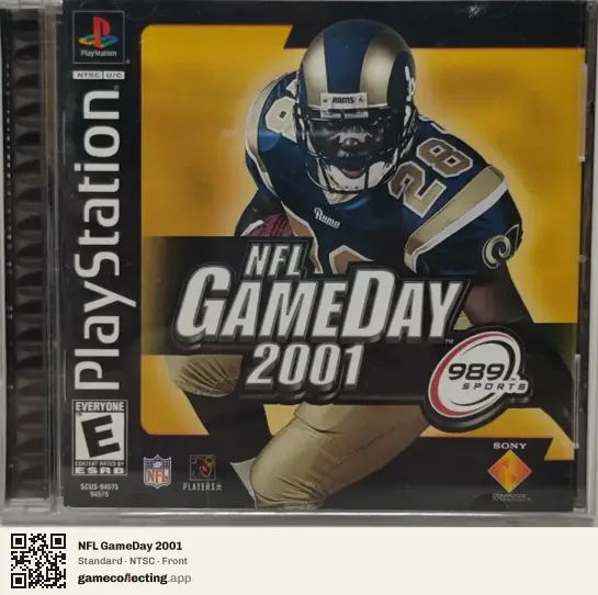 NFL GameDay 2001 PlayStation, NTSC box front