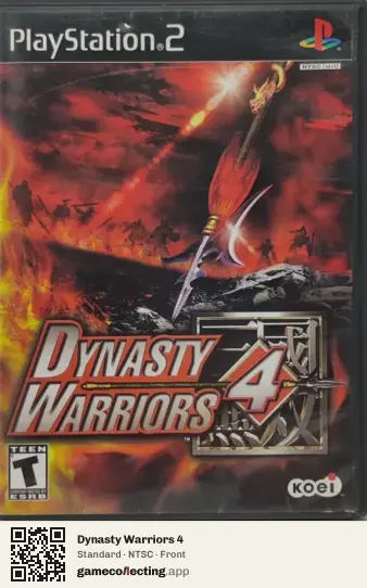 Dynasty Warriors 4 PlayStation 2, NTSC box front