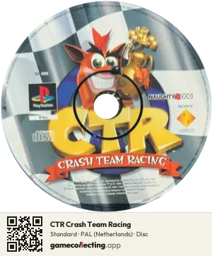 CTR Crash Team Racing PlayStation, PAL disc