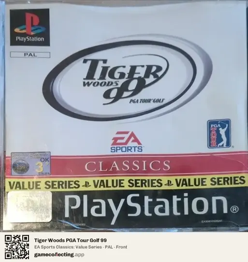 Tiger Woods PGA Tour Golf 99 PlayStation, PAL box front