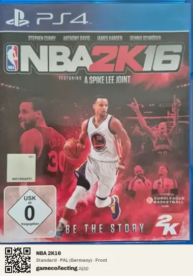 NBA 2K16 PlayStation 4, Germany box front