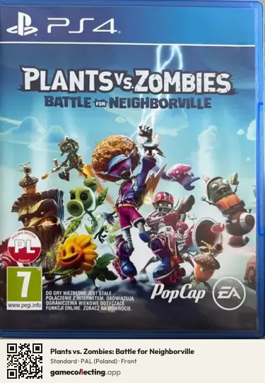 Plants vs. Zombies: Battle for Neighborville PlayStation 4, Poland box front