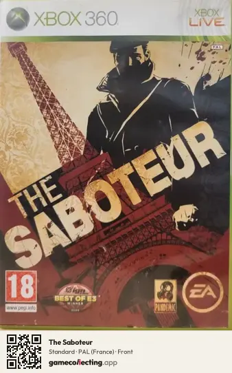The Saboteur Xbox 360, France box front