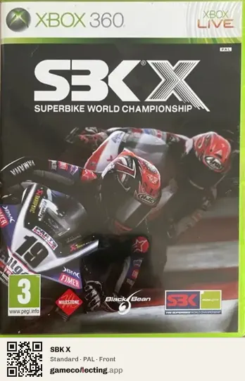 SBK X Xbox 360, PAL box front