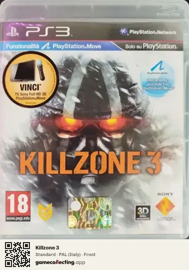 Killzone 3 PlayStation 3, Italy box front