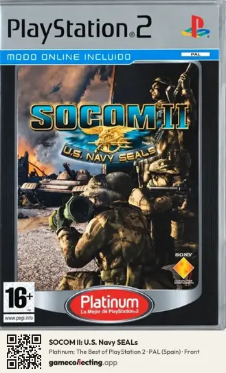 SOCOM II: U.S. Navy SEALs PlayStation 2, Spain box front