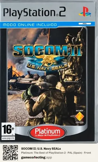 SOCOM II: U.S. Navy SEALs PlayStation 2, Spain box front