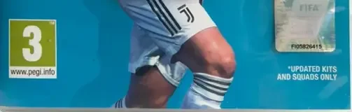 FIFA 19, the PEGI square on its front