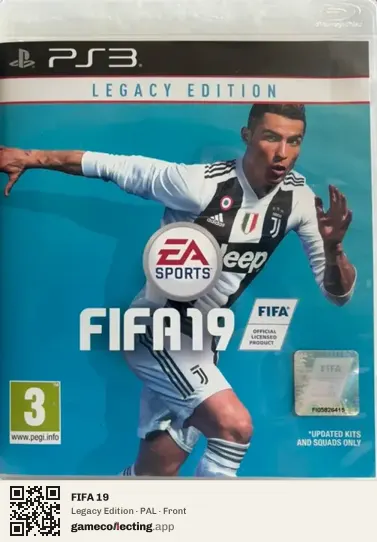 FIFA 19 PlayStation 3, PAL box front