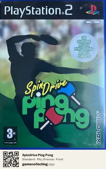 Spindrive Ping Pong PlayStation 2, France box front