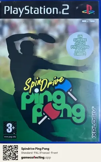 Spindrive Ping Pong PlayStation 2, France box front