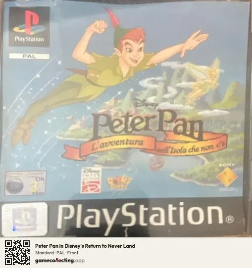 Peter Pan in Disney's Return to Never Land PlayStation, PAL box front