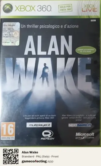 Alan Wake Xbox 360, Italy box front