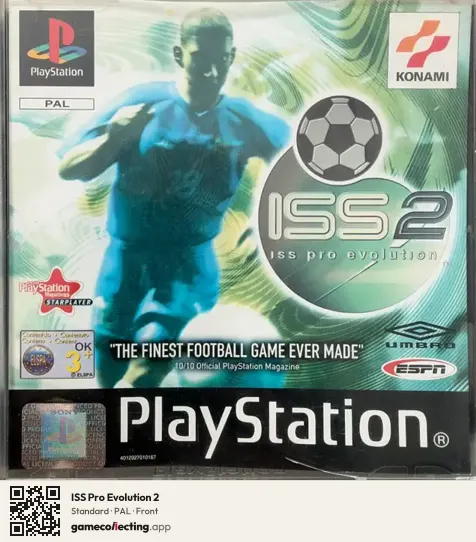ISS Pro Evolution 2 PlayStation, PAL box front