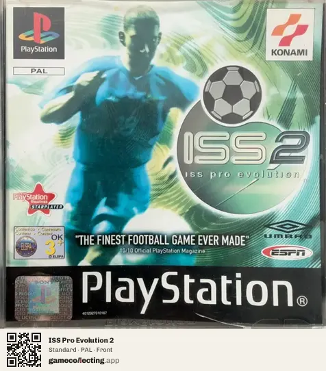 ISS Pro Evolution 2 PlayStation, PAL box front