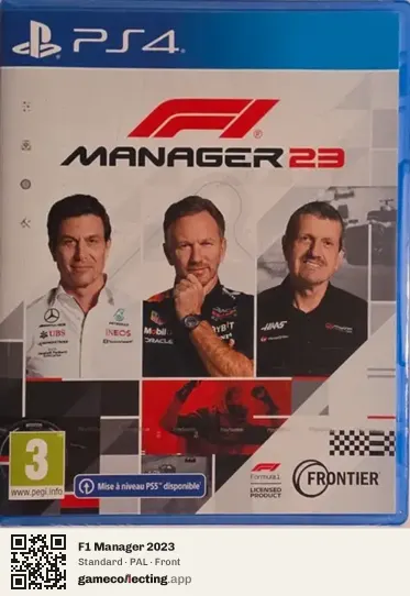 F1 Manager 2023 PlayStation 4, PAL box front